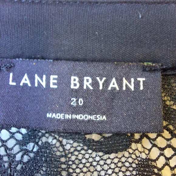 Lane Bryant Black Lace Button Front Top Size 20 Sheer Ruched Blouse Velvet Trim - Picture 3 of 14